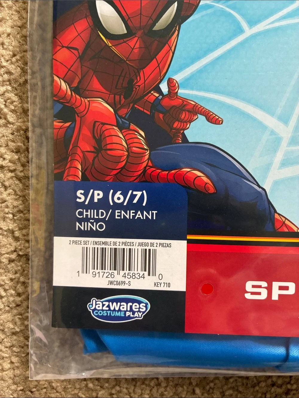 Marvel Spider-Man Costume - Child Size 6/7 - Picture 3 of 6